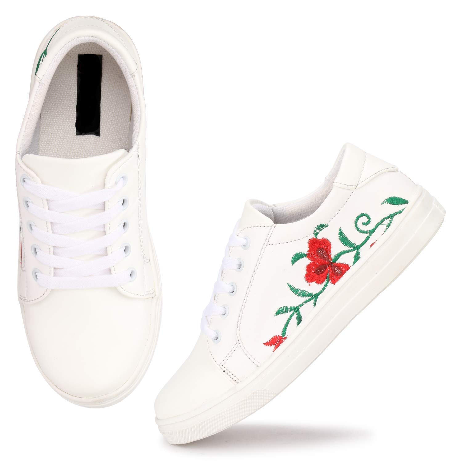 Commander Womens White Sneakers - 6 UK (39 EU) (408J) (B07PTZWFJ8) Amazon Price History, Amazon Price Tracker