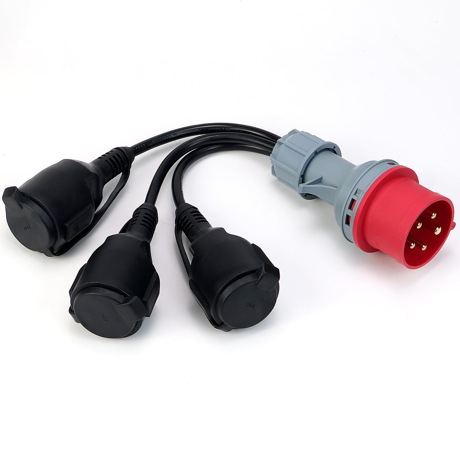 Adaptateur Camping Prise CEE Camping Car Monophasé vers Triphasée 16A Coupleur 230V