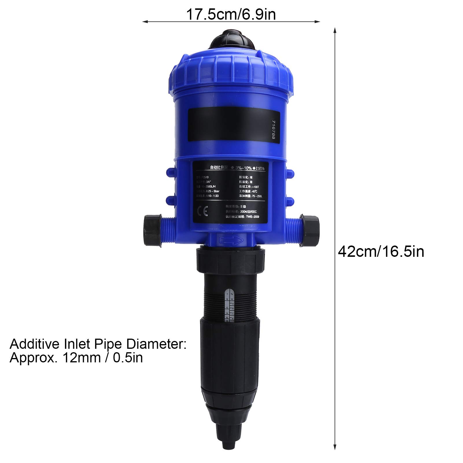 P2510 3% - 10% Distributeur de Produits Chimiques Pompe Proportionnelle Distributeur D'injecteur D'engrais G3/4