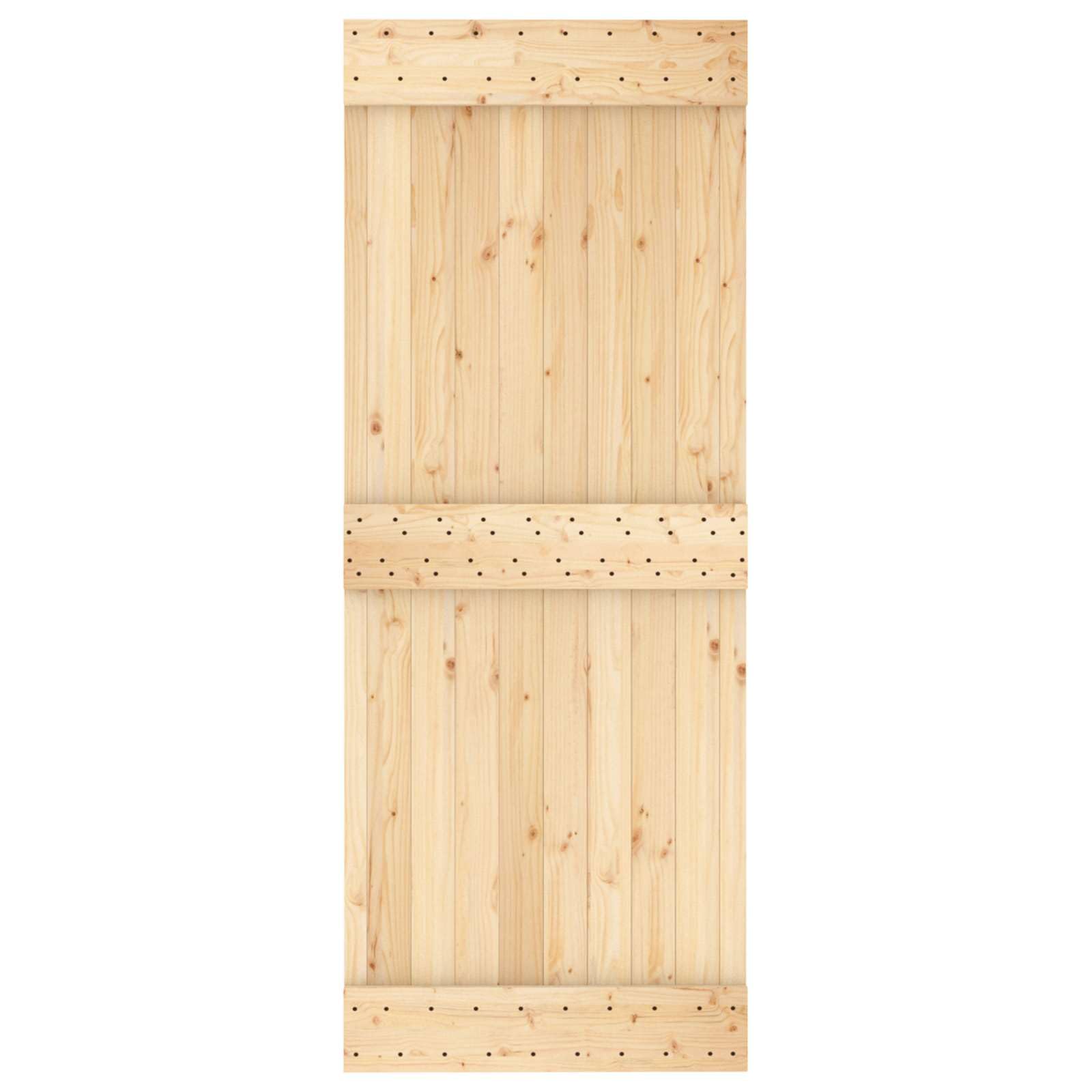 vidaXL Puerta Narvik Natural 80 x 210 cm Madera de Pino Sólido, Puerta Rectangular Moderna, Interior de Pino, Ahorra Espacio, Separador Contemporáneo de Habitaciones, Diseño Funcional