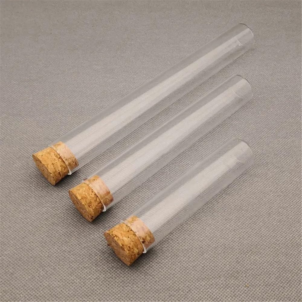 Laborausstattung und -bedarf Außendurchmesser 25 mm, Reagenzglas aus Glas mit flachem Boden und Korken, Reaktionsgefäß verdicktem for Labor