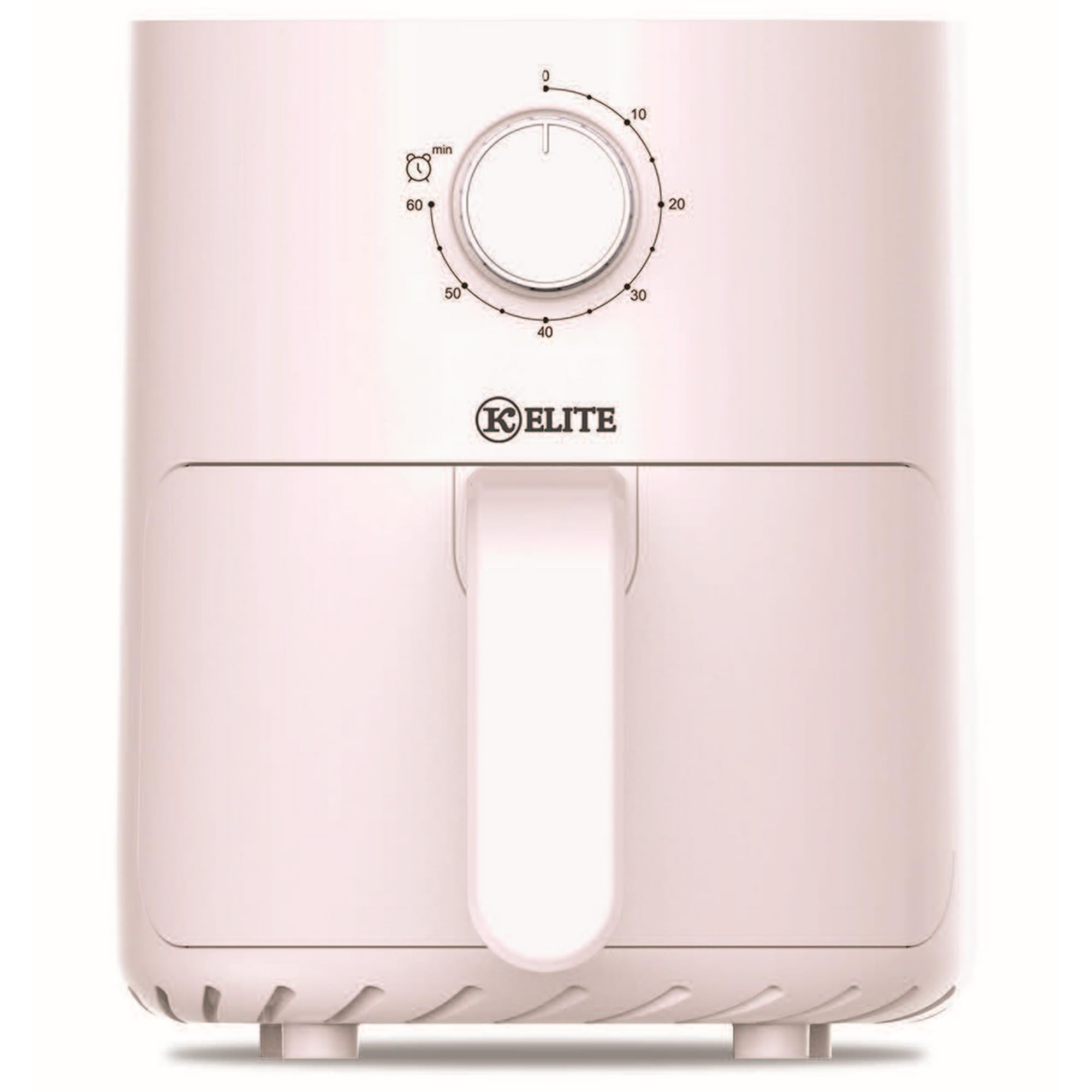 Kitchen Elite Mechanical Air Fryer with Manual Knob Timer, Pink, 2.2 Qt