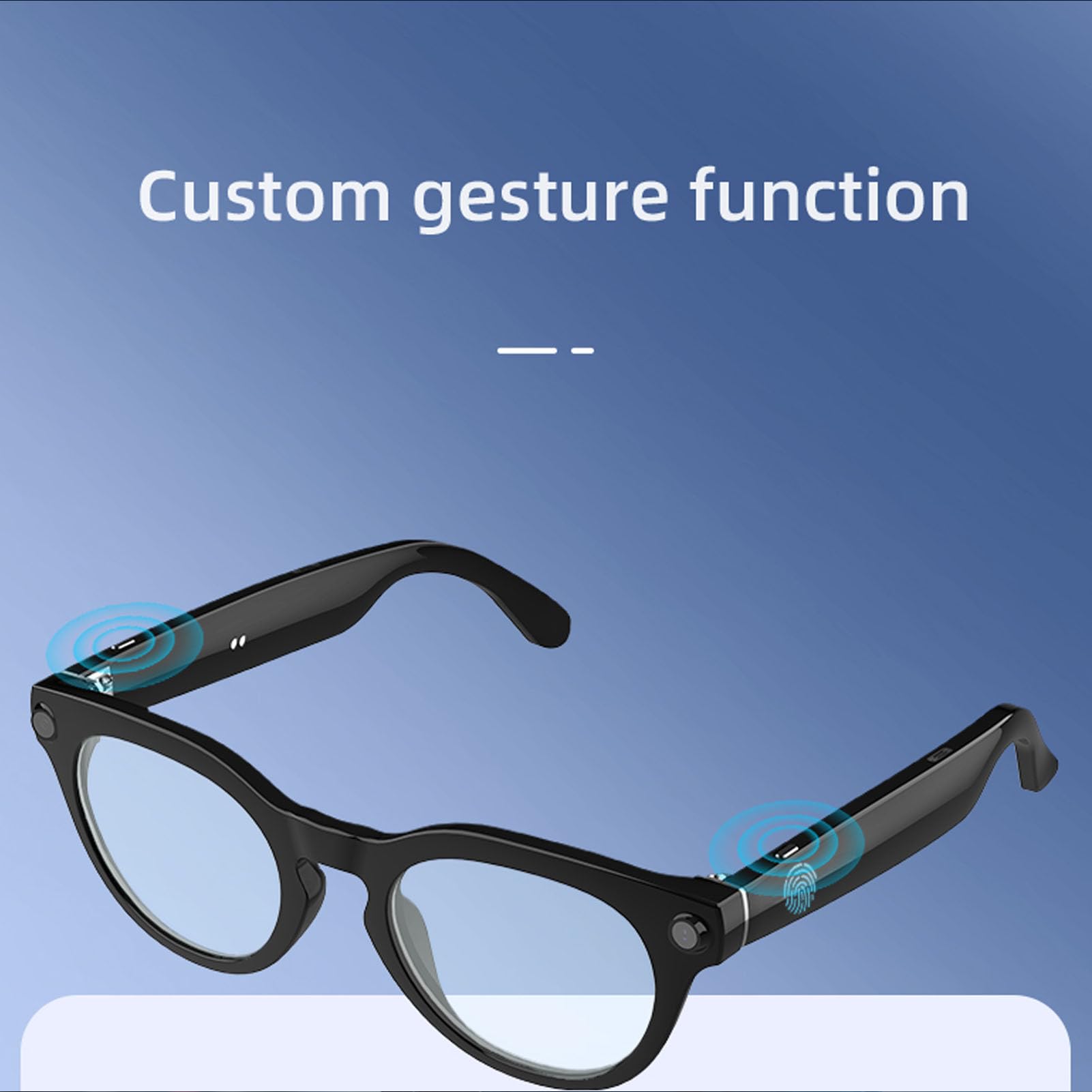 Tosuny Gafas Inteligentes AI con Cámara HD de 8MP, Grabación de Fotos y Video HD 1200P, Antivibración, Traducción en Tiempo Real, Reconocimiento de Objetos AI, para (Lentes fotocromáticas Anti luz
