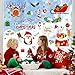 Sayala 3 Pezzi Adesivi murali di Natale,Natale Vetrofanie Rimovibile Adesivi Murali Fai da Te Finestra Decorazione Vetrina Adesivi Adesivo Murales