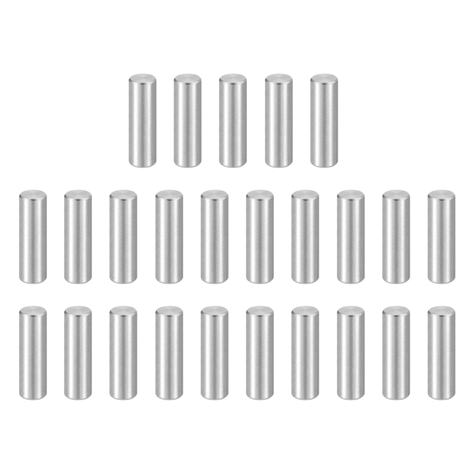 sourcing map Dowel Pins M5 x 20mm 304 Stainless Steel Silver 25pcs