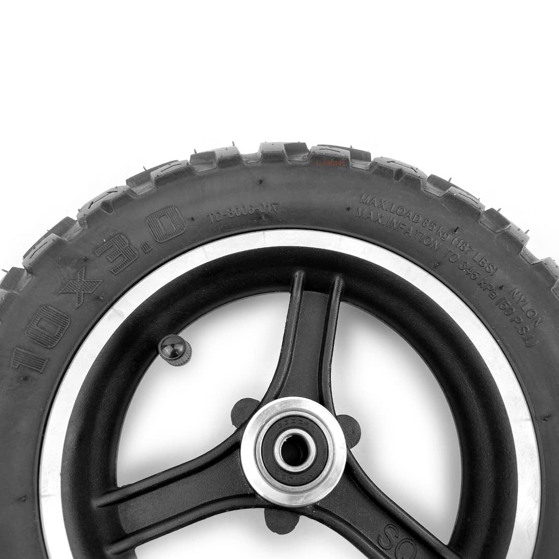 Roue gonflable 10x3.0 avec pneu de montagne et chambre à air compatible avec frein à disque pour scooter électrique tout-terrain