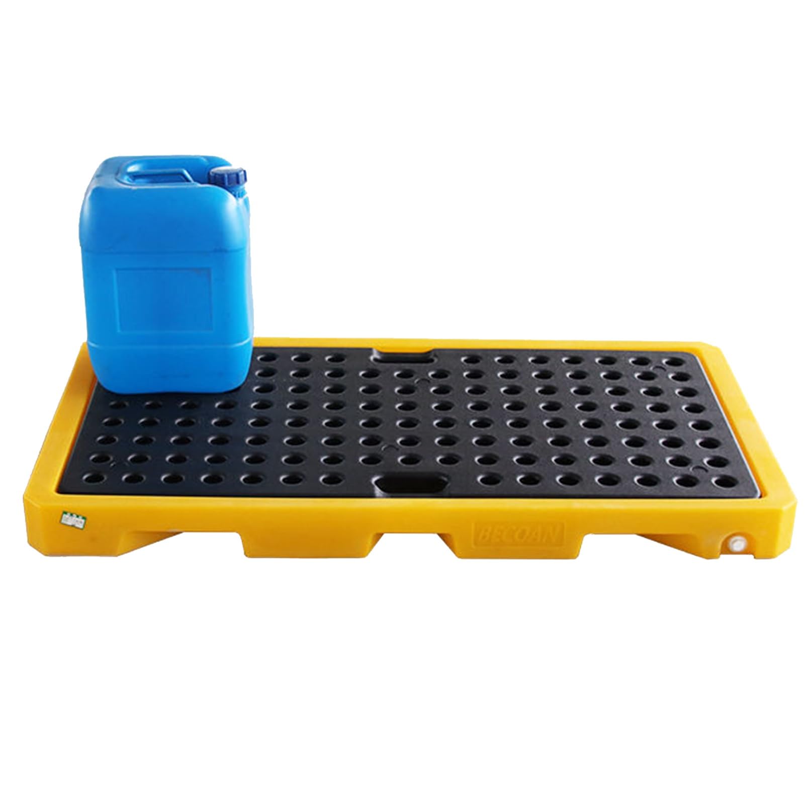 QUSYZD Leakproof Industrial Spill Containment Platform, Modular Polyethylene Tray with Grates for Warehouses & Garages, Ideal for Paint Buckets - 49.2"x25.6"x6.7",51.18x26.77x3.94in/130x68x10CM
