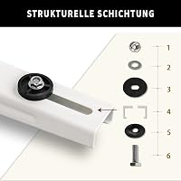 Cherbowing Univerzális Klíma Kültéri Egység Fali Tartó 550 mm - 160 kg Teherbírás, 9000-36000 BTU, Hőszivattyúhoz, Időjárásálló Acél, Fehér 3