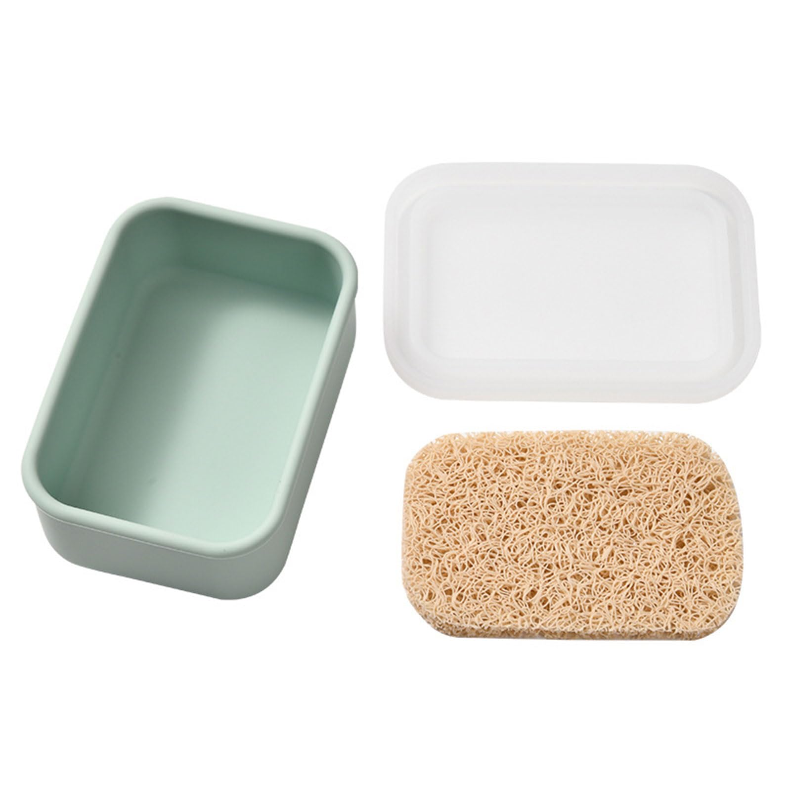 Linvimia Q Portable Silicone Soap Holder Box With Ventilated Drainage Mat For Travel Bathroom Storage Waterproof Storage Box For Shower