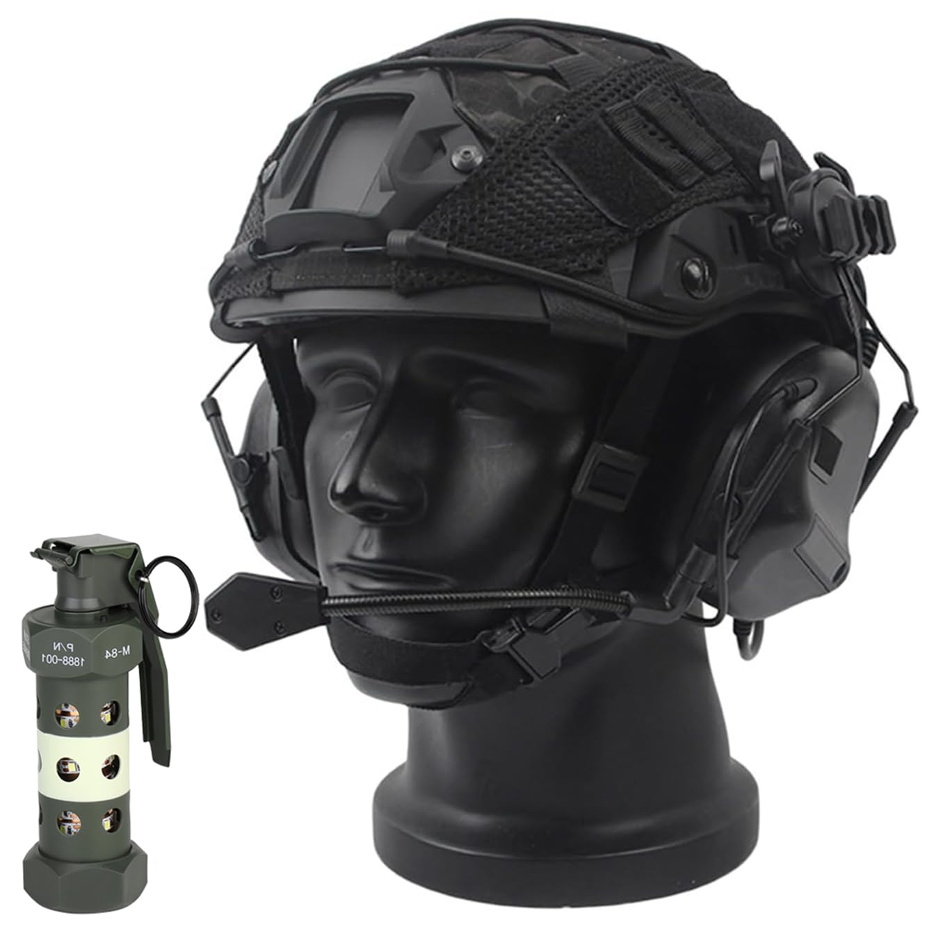 Casque Rapide Tactique De Type PJ Et Masque De Crâne Masque De Paintball Airsoft Avec Lunettes PC Pour Les Activités De Plein Air Telles Que Le Paintball, Halloween CS, Etc