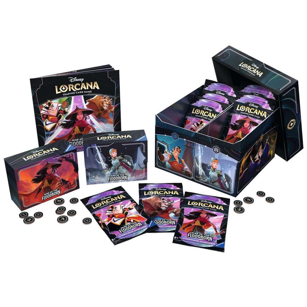 Amazon.com: Ravensburger Disney Lorcana TCG: Rise of The Floodborn Trove |  Secure Card Storage | Includes Booster Packs & Comprehensive Guide |  Original Disney Artwork