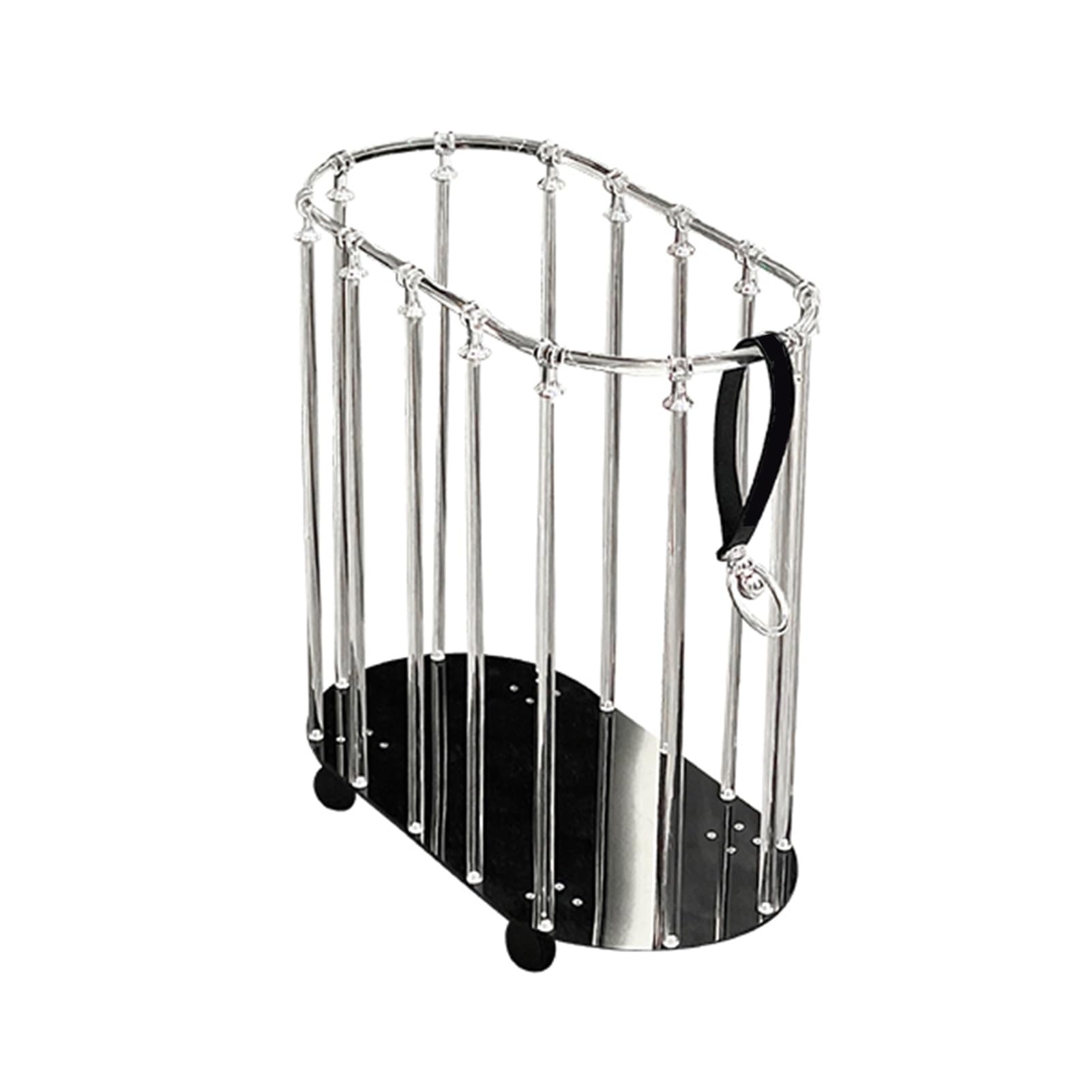 Organizzatore per Attrezzature Sportive, Supporto per Racchette da Tennis con Ruote, espositore per Racchette da Badminton in PP+Pet, per Palestra e Campo di Allenamento (47,5 x 25 x 50 cm)