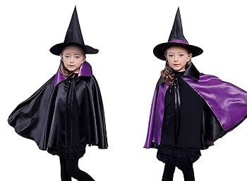 Amazon.co.jp: ハロウィン 仮装 子供 魔女 帽子付き 【なりきり