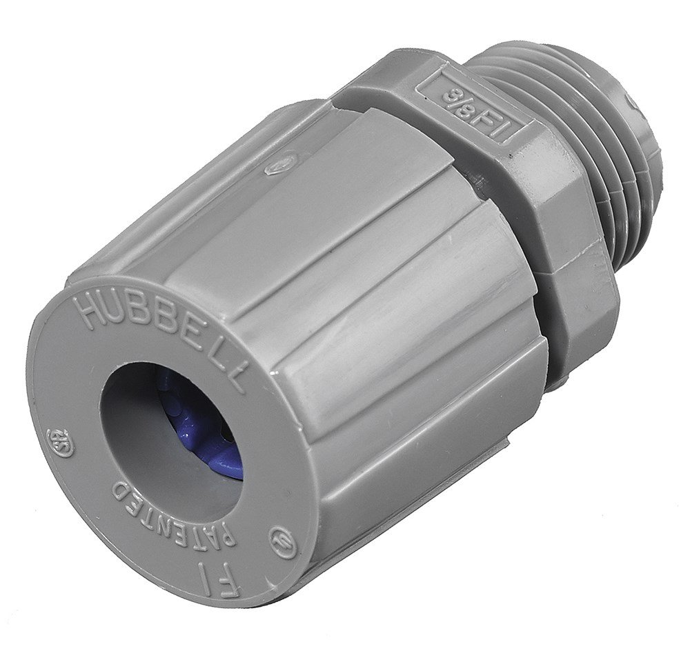 Hubbell SHC1012CR Kellems Wire Management Cord Connectors, Straight Male, Nylon, 3/8