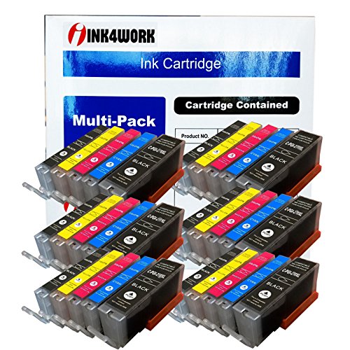 Ink4work 30 pack compatible ink cartridge replacement f…