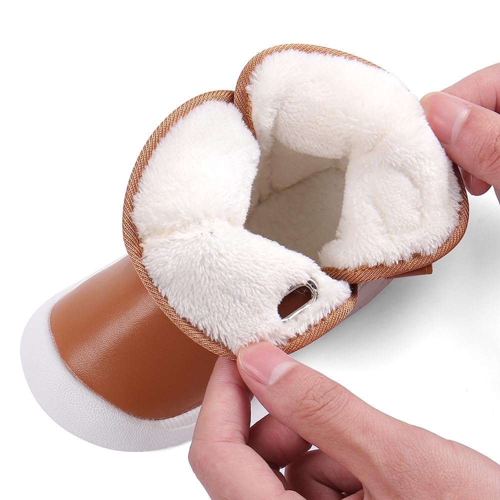 LACOFIA Botas de Nieve Impermeables para Invierno de la Suela de Goma Antideslizante para bebé niña y niño
