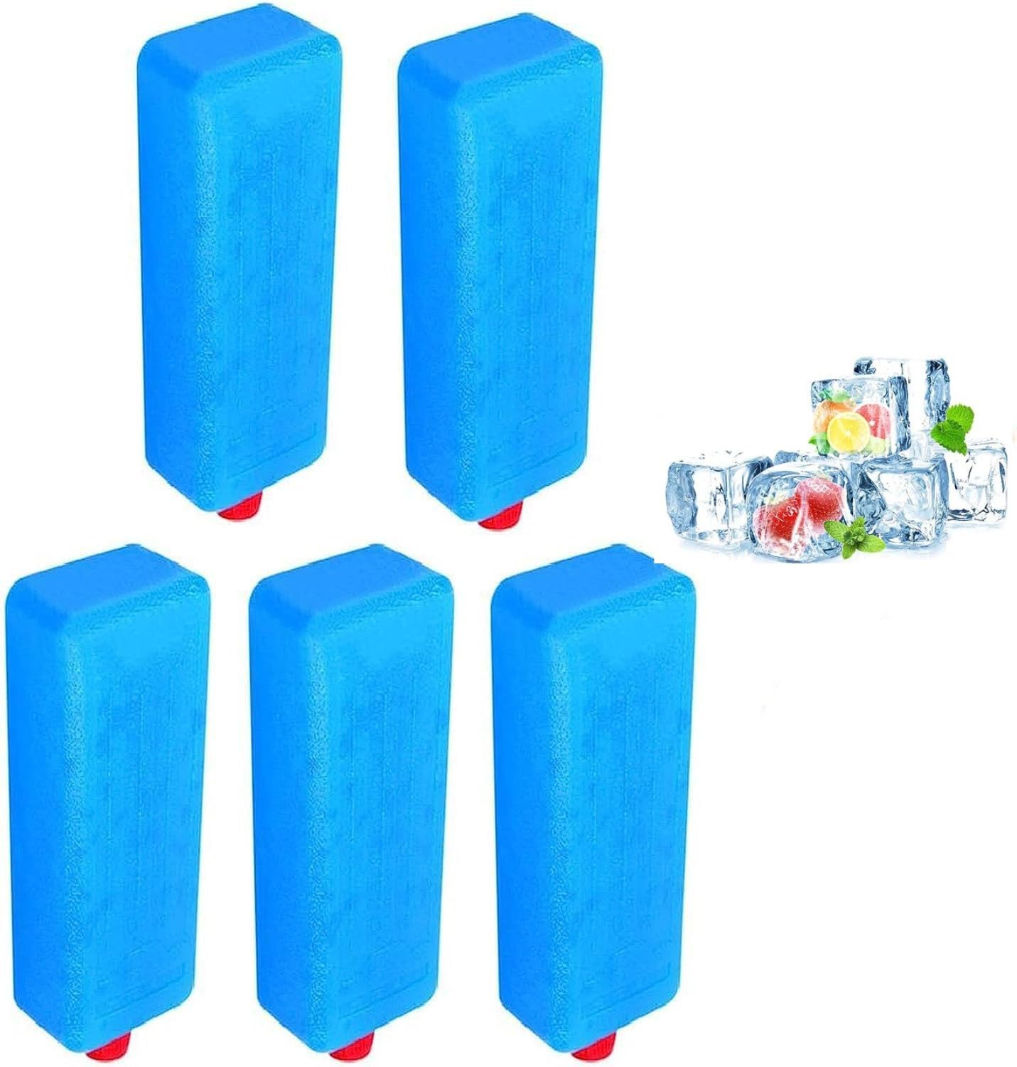 Confezione da 1/5 confezioni di ghiaccio sottili | 350 ml riutilizzabile a lunga durata | impacchi di ghiaccio per refrigeratori | Scatola di di ghiaccio per condizionatore d'aria |