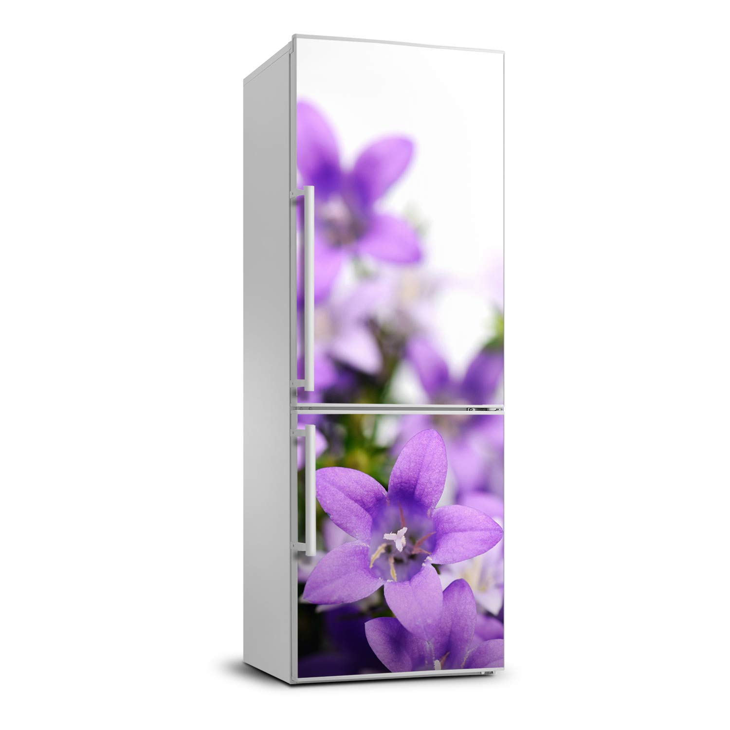 Autocollant Frigo 60x180cm cloches pourpres : Rénovez votre vieux réfrigérateur