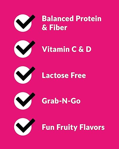 Miniatura 4 de Bolsa de batidos de proteínas, batidos de frutas, aperitivos proteicos para adultos, bebida proteica sin lactosa, listo para beber, paquete de 12