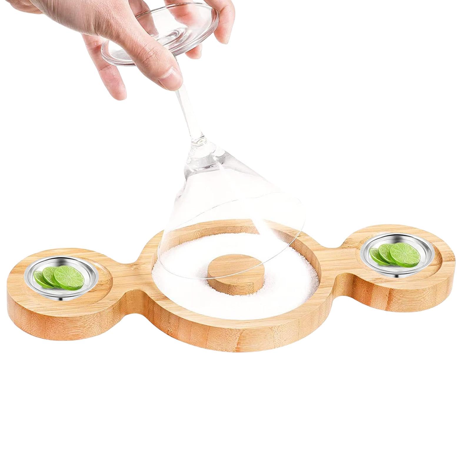 Rimmer de sal de madera para cócteles y herramientas creativas de bebida
