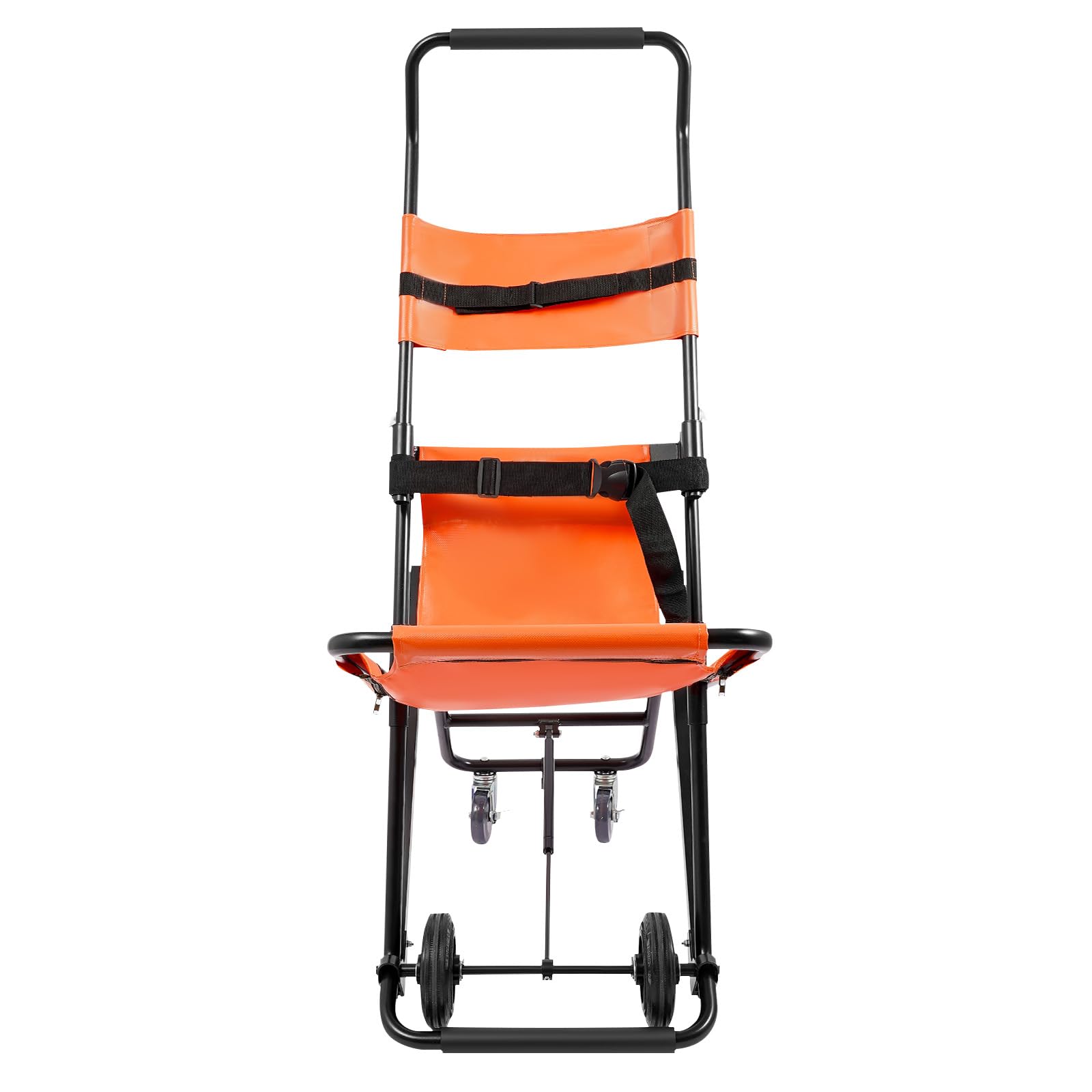 Silla de escalera plegable para escaleras con cinturones de seguridad, silla de ruedas de aluminio con 2 ruedas, elevador de escaleras portátil, ambulancia, bombero, evacuación para personas mayores