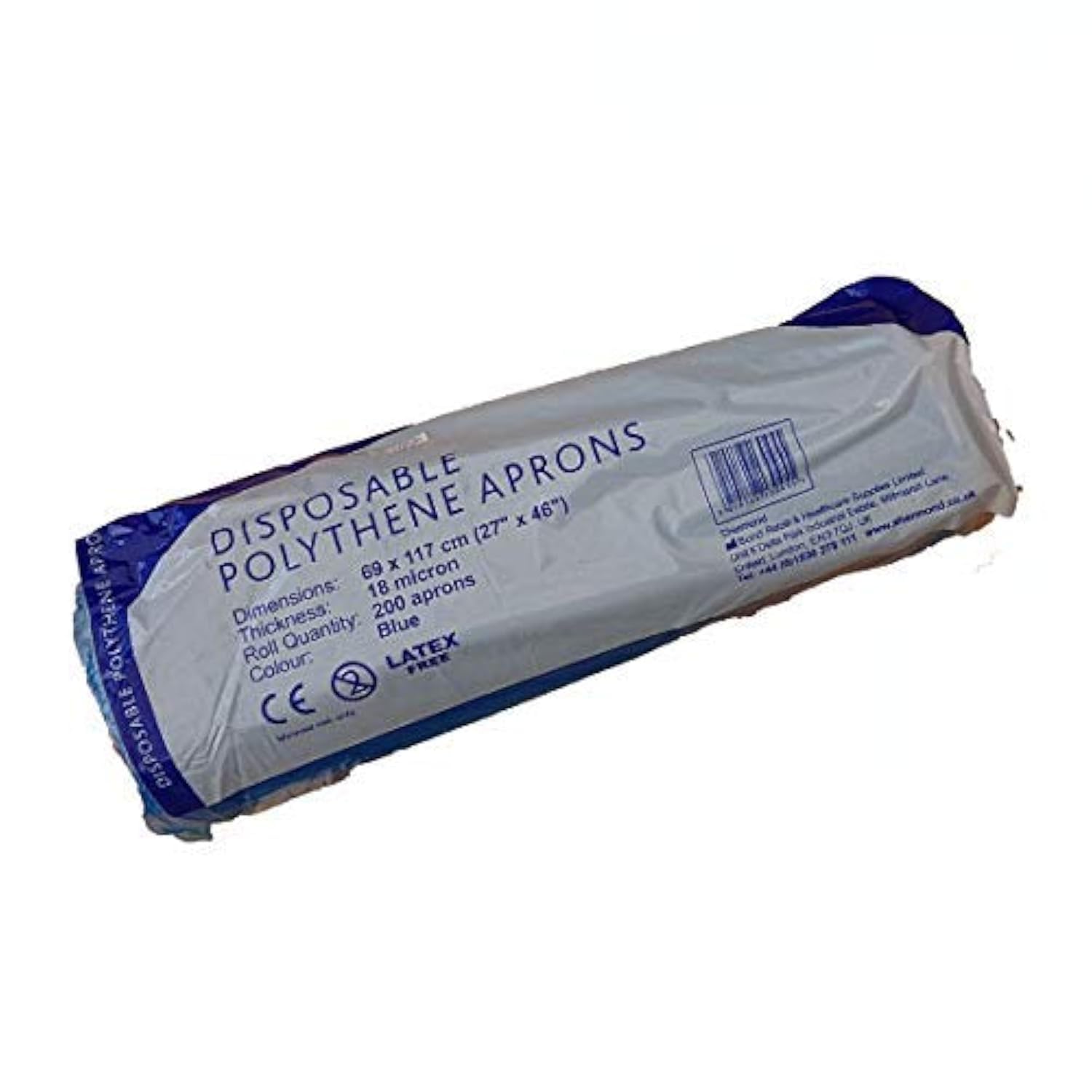 Premier Healthcare Disposable Polythene Aprons - Blue 18 Micron (200 per roll)