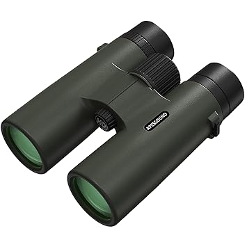 APESSOUND 10x42 Binoculars - HD Optical System, Fully Multi-Coated Lens and BAK4 Prism, IPX7 Nitrogen-Filled Waterproof, Fogproof, Shockproof, Rubber Armoring, Tripod Adaptable, with Carrying Bag