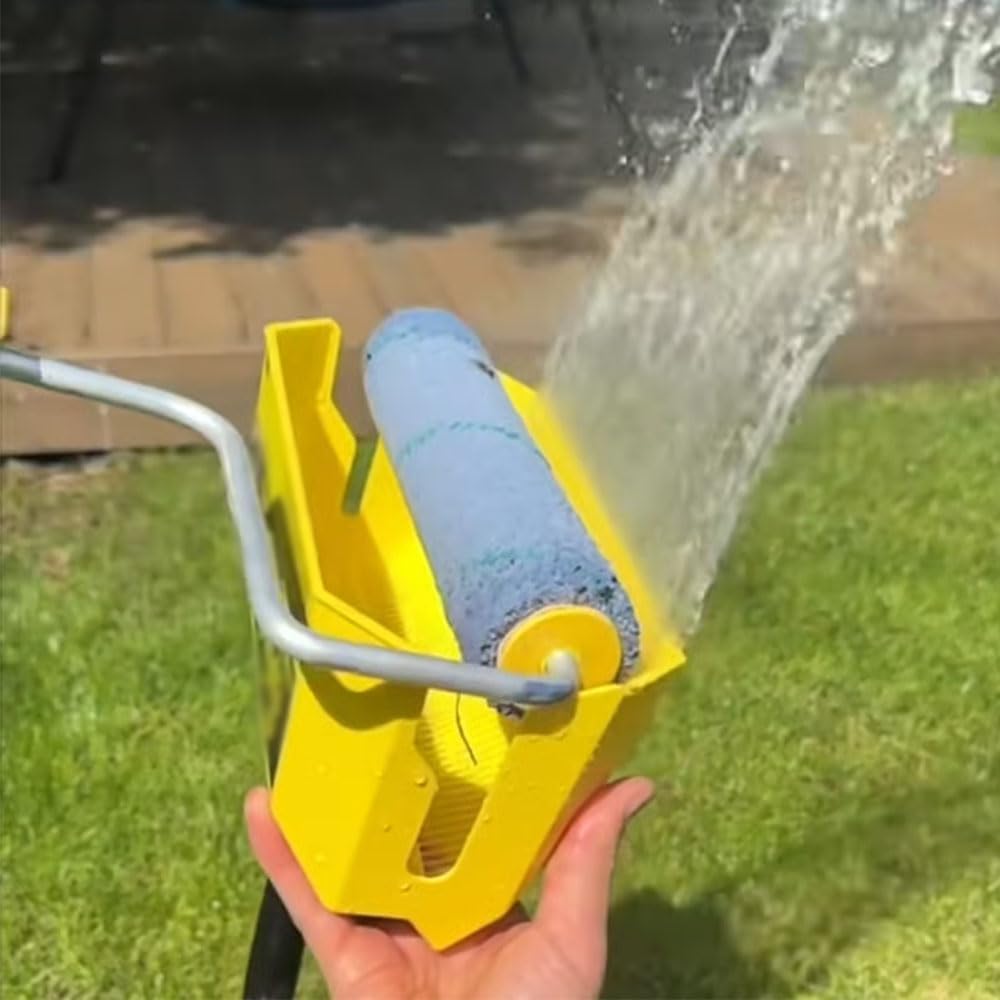 Nettoyeur de rouleau de peinture et lave-linge de séchage, outil de nettoyage tout en un pour rouleaux de peinture de 22,9 cm