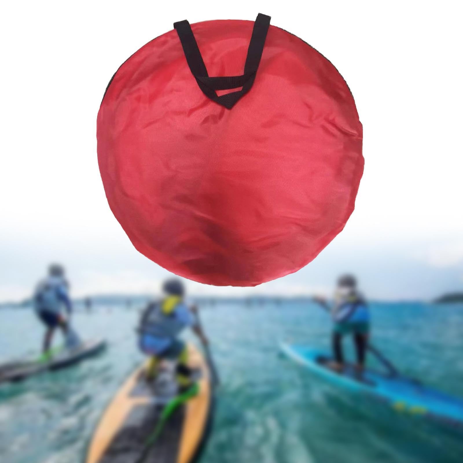 rockible Wind Sail Paddle Board Sail Portable Equipment Folding Lightweight Practical Quick Deployment 42 inch Clear Window Kayak Sail, Red
