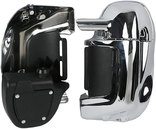 Miniatura 7 de Green-L - Carenaje inferior ventilado cromado para las piernas tipo guantera, compatible con Harley Touring Road King Street Glide Electra Glide