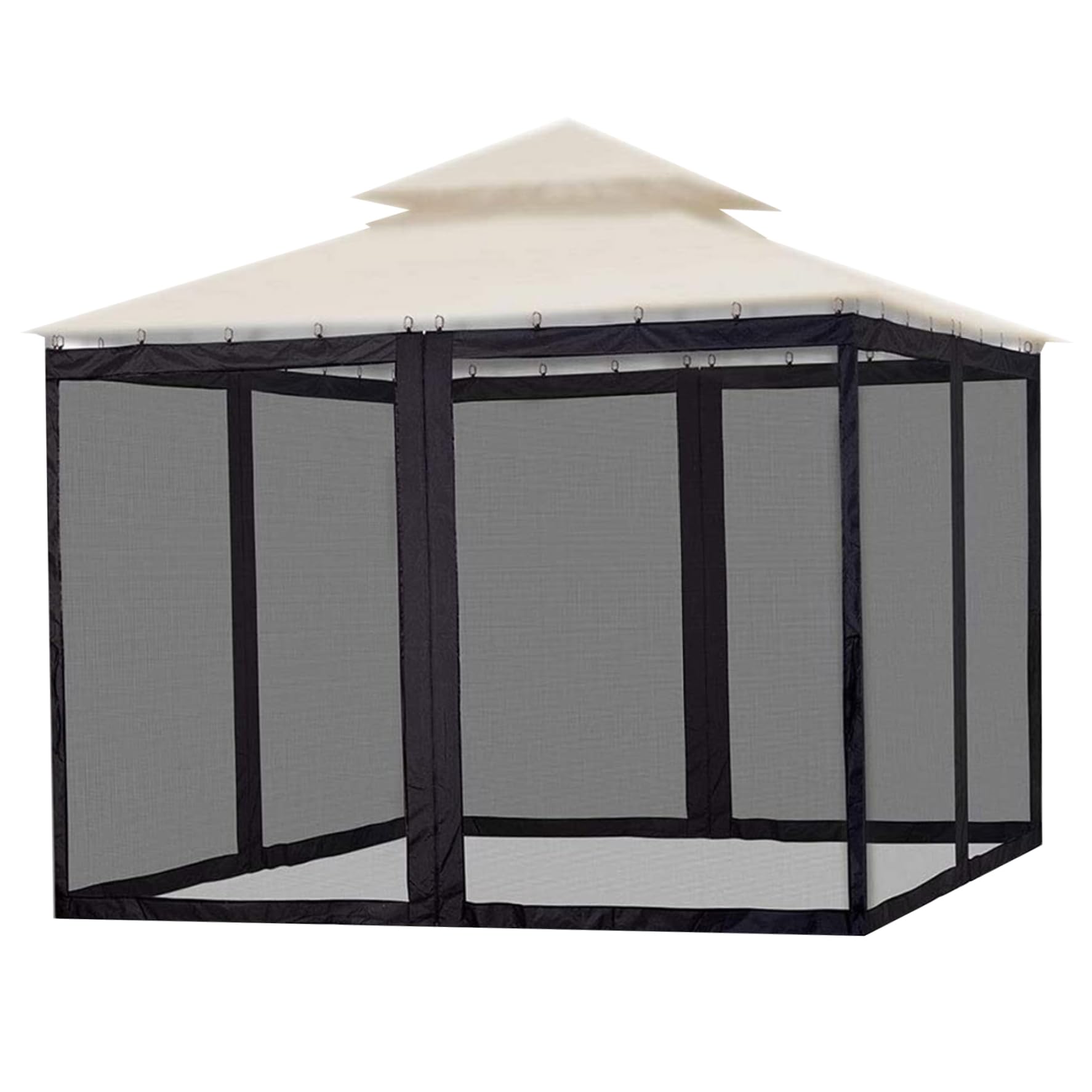 Zanzariera per Gazebo 9x11x8Ft Pannelli per Gazebo Pieghevoli Retrattili con Cerniera Zanzariera per Esterni per Portico Campeggio Patio Giardino - Pannelli per schermi