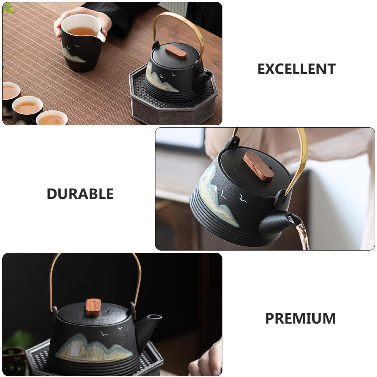Mipcase Keramik Teekanne mit Filter für Zuhause Kreativer Teekessel aus Hochwertiger Keramik Teeservice-zubehör für Tee und Kaffee