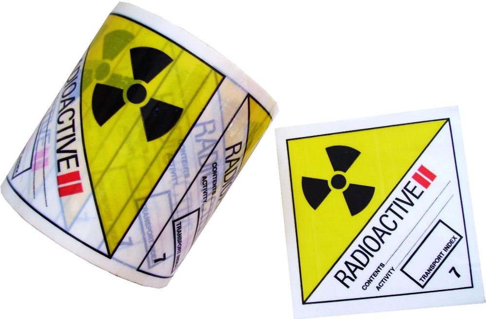 Radioactive 2 - 150 etichette di avvertimento di pericolo Premium