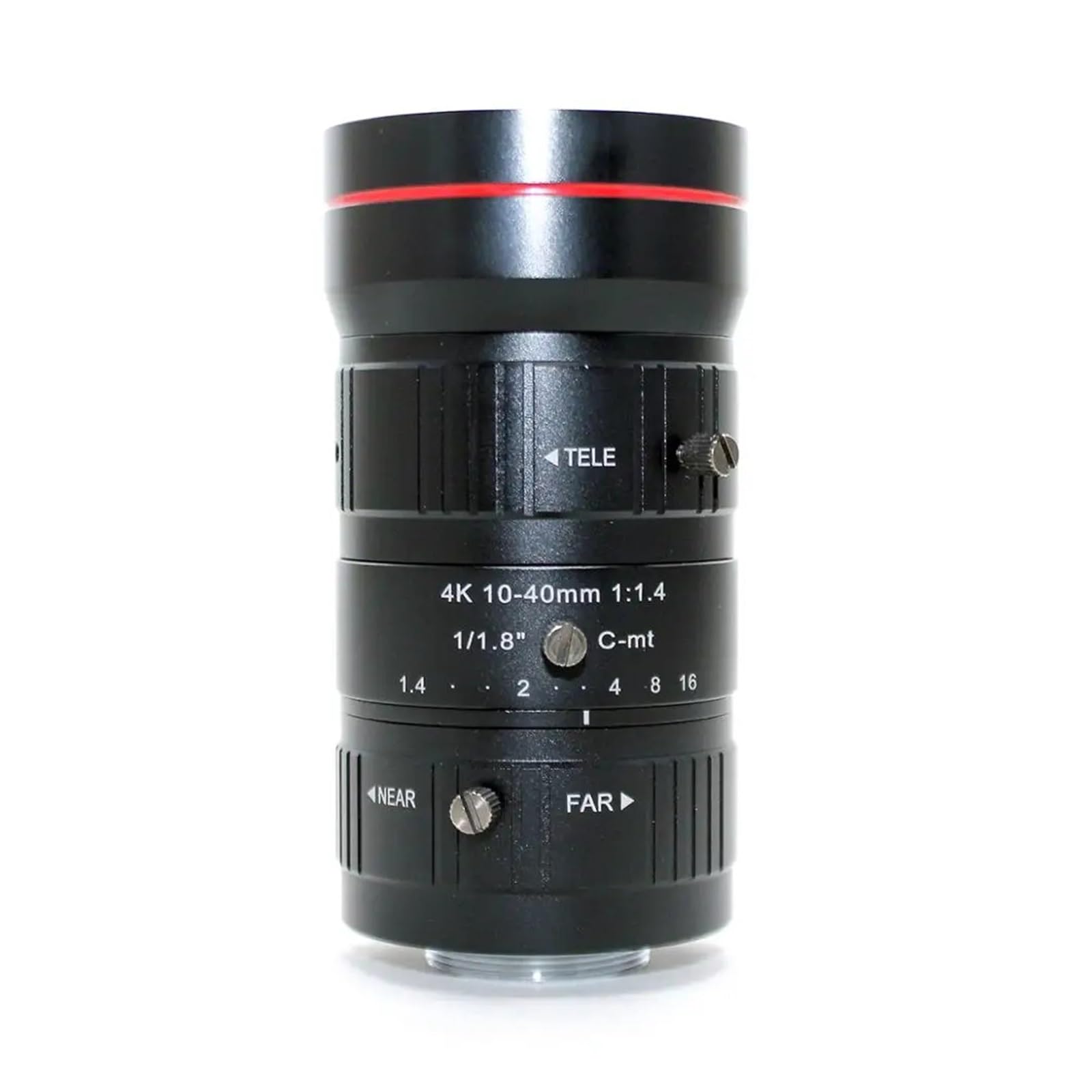 8-megapikselowy obiektyw CCTV 4K 10-40mm 1/1,8 cala IR F1.4, ręczny obiektyw zmiennoogniskowy Iris z mocowaniem C, obiektyw FA o niskim zniekształceniu