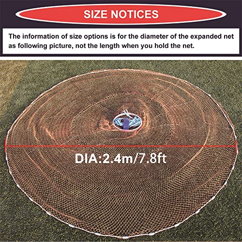 Foto von EASY BIG Wurfkescher mit Aluminiumrahmen, 0,8 Zoll Maschenweite, 7,8–13,8 Fuß Durchmesser