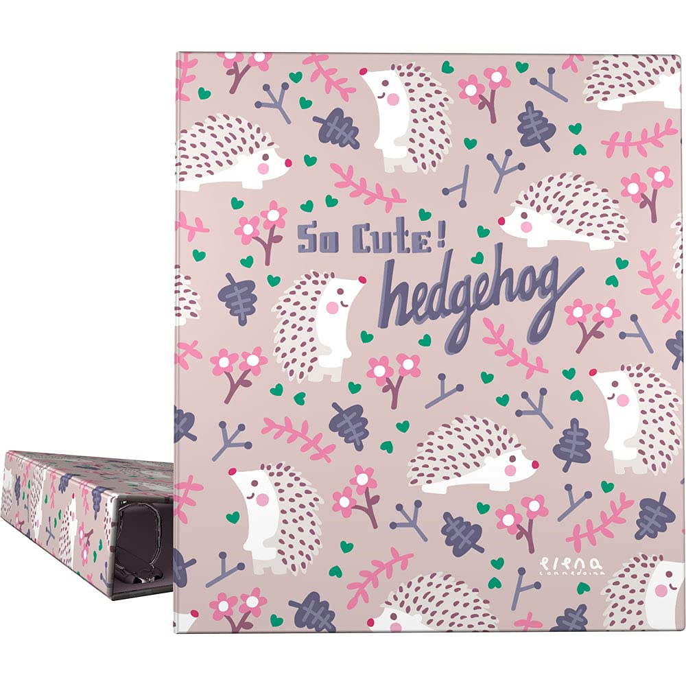 Grafoplás 88172636 Elena Corredoira Collection 4 Mixed Rings A4 Ring Binder 40 mm Hedgehog Collection