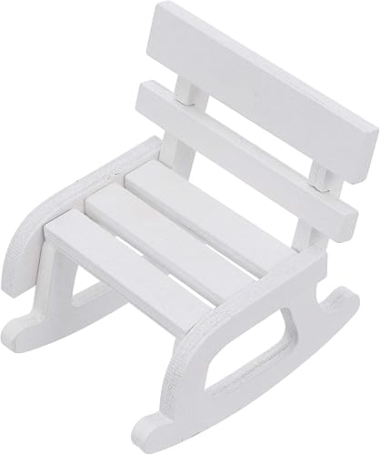 Miniatura 10 de NUOBESTY Mecedoras de casa de muñecas, sillas en miniatura de madera, muebles de casa de muñecas, decoración para casa de muñecas, accesorios de