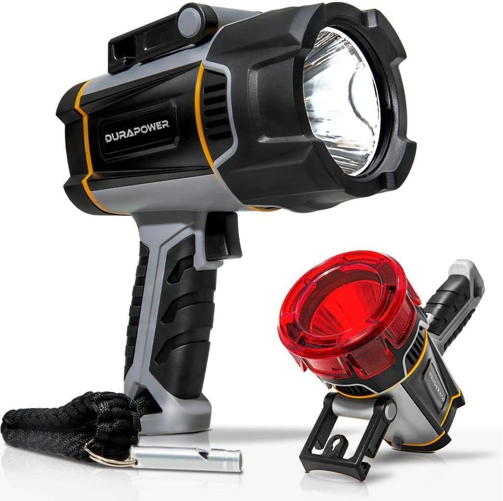 Durapower High Lumen Rechargeable Waterproof Spotlight for Hunting & Marine Use