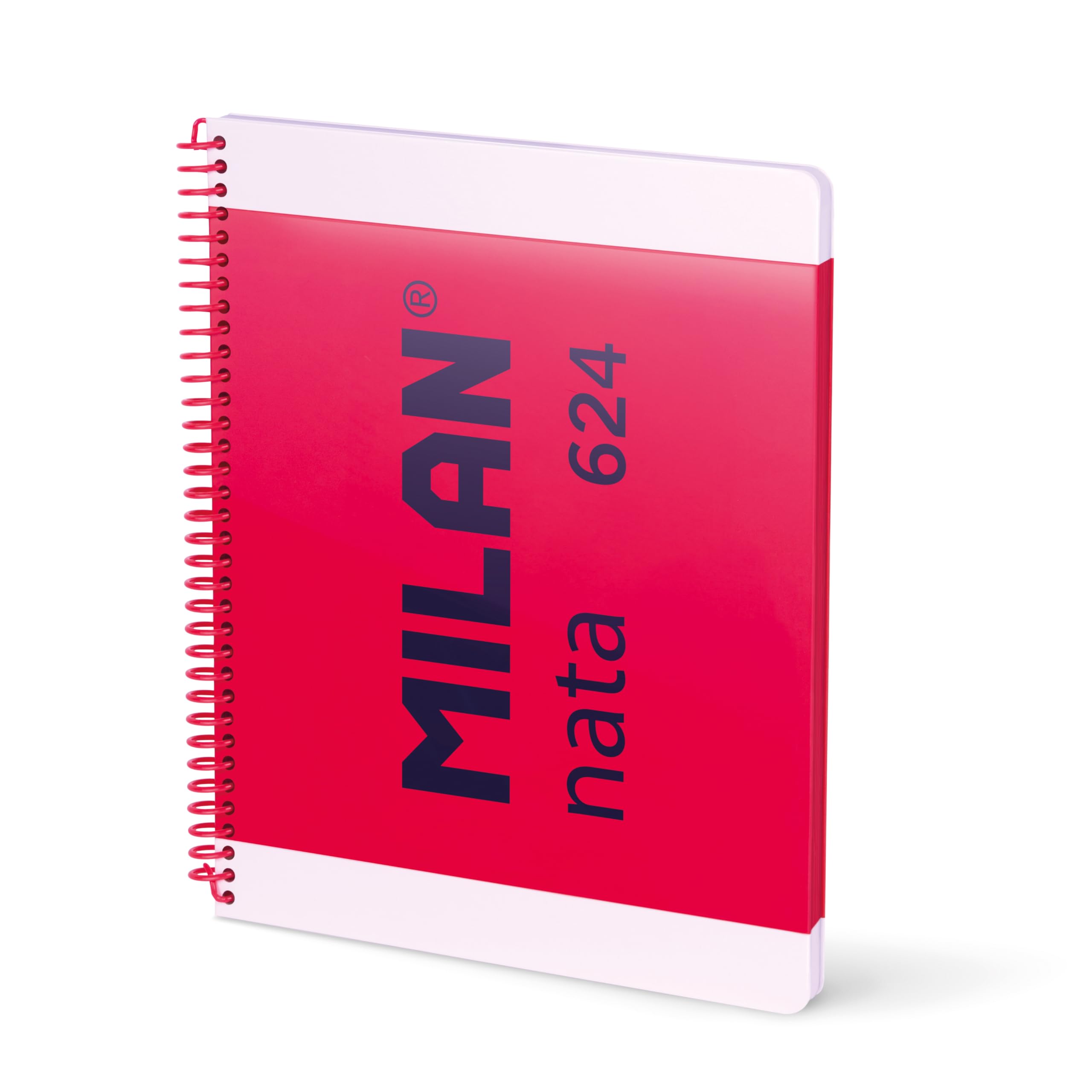 MILAN® Nata® 624 Since 1918 A4 Spiral Notebook Hardcover Lined Paper 7mm 80 Sheets 95gsm Pink