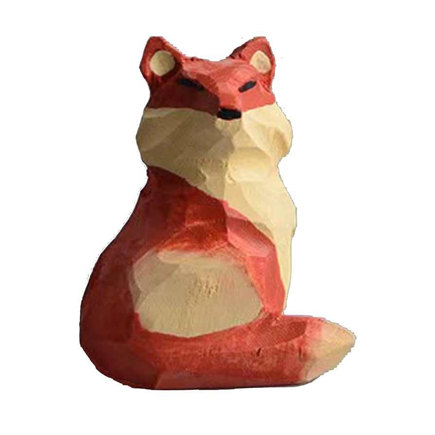 キツネ　木彫り　置物 Amazon.co.jp: かわいい きつねの置物 木彫り インテリア雑貨