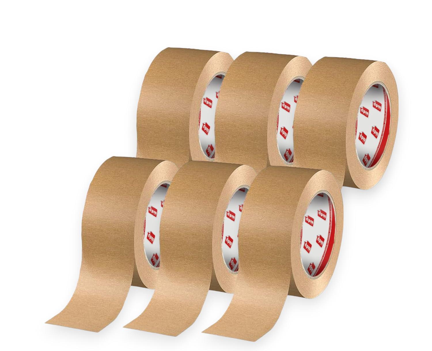 Dpm tapes - Cinta Adhesiva Ecológica De Papel, Resistente Al Envejecimiento, Imprimible, Mudanzas, Paquetes, Bricolaje, Silencioso y Fuerte Adhesivo (6)