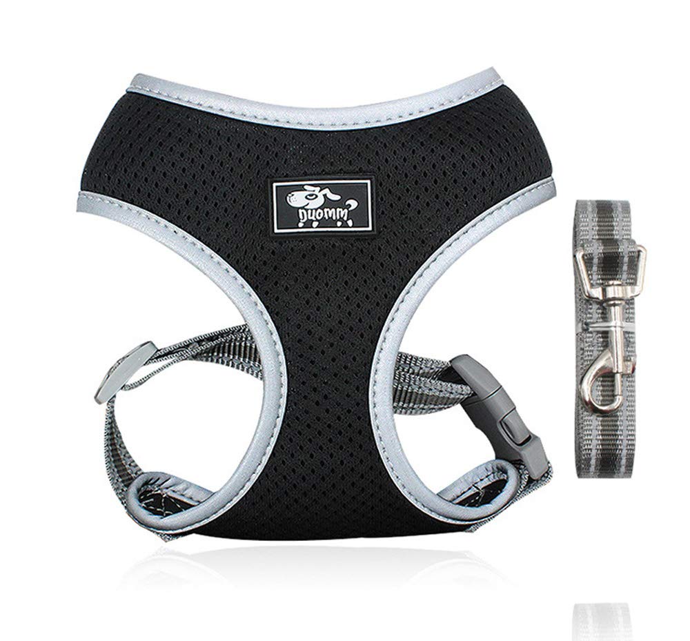 Onlylover Puppy Harness and Leash Set - Soft Mesh Breathable Full Body Vest Harness for Small Medium Dog Adjustable Reflective Safety for Easy Walk Outdoor,Comfort Fit Kittens Small Animals
