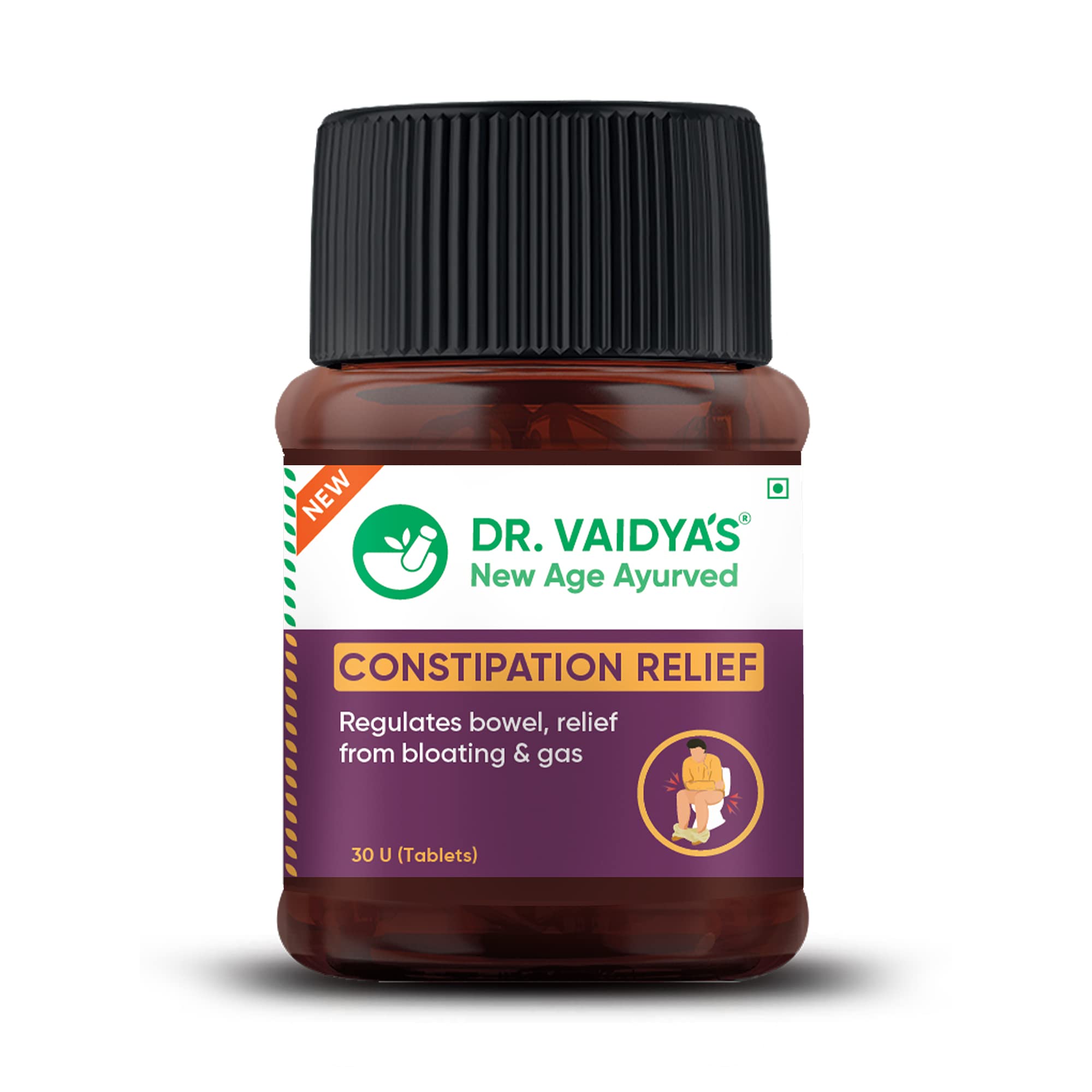 Sponsored Ad - Dr. Vaidya's Constipation Relief Tablets | Improves Digestion & Regulates Bowel Movement | Sonamukhi, Haritaki & Sunth | (30 Tablets) Pack of 1
