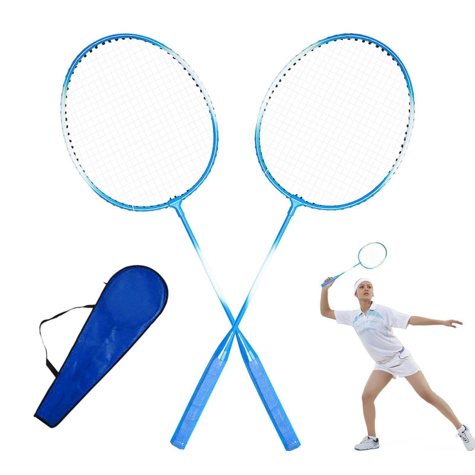 Set di racchette da badminton, racchetta da badminton professionale | Set di racchette da portatili per adulti - Attrezzatura sportiva per adulti e bambini, attrezzatura da per gia