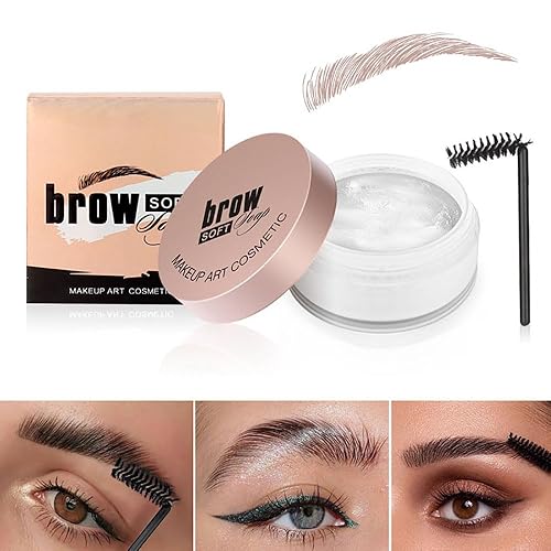 Kit de jabón para cejas, 2 unidadesjuego de cera para peinar la congelación de cejas, impermeable, de larga duración, gel de tinte transparente,