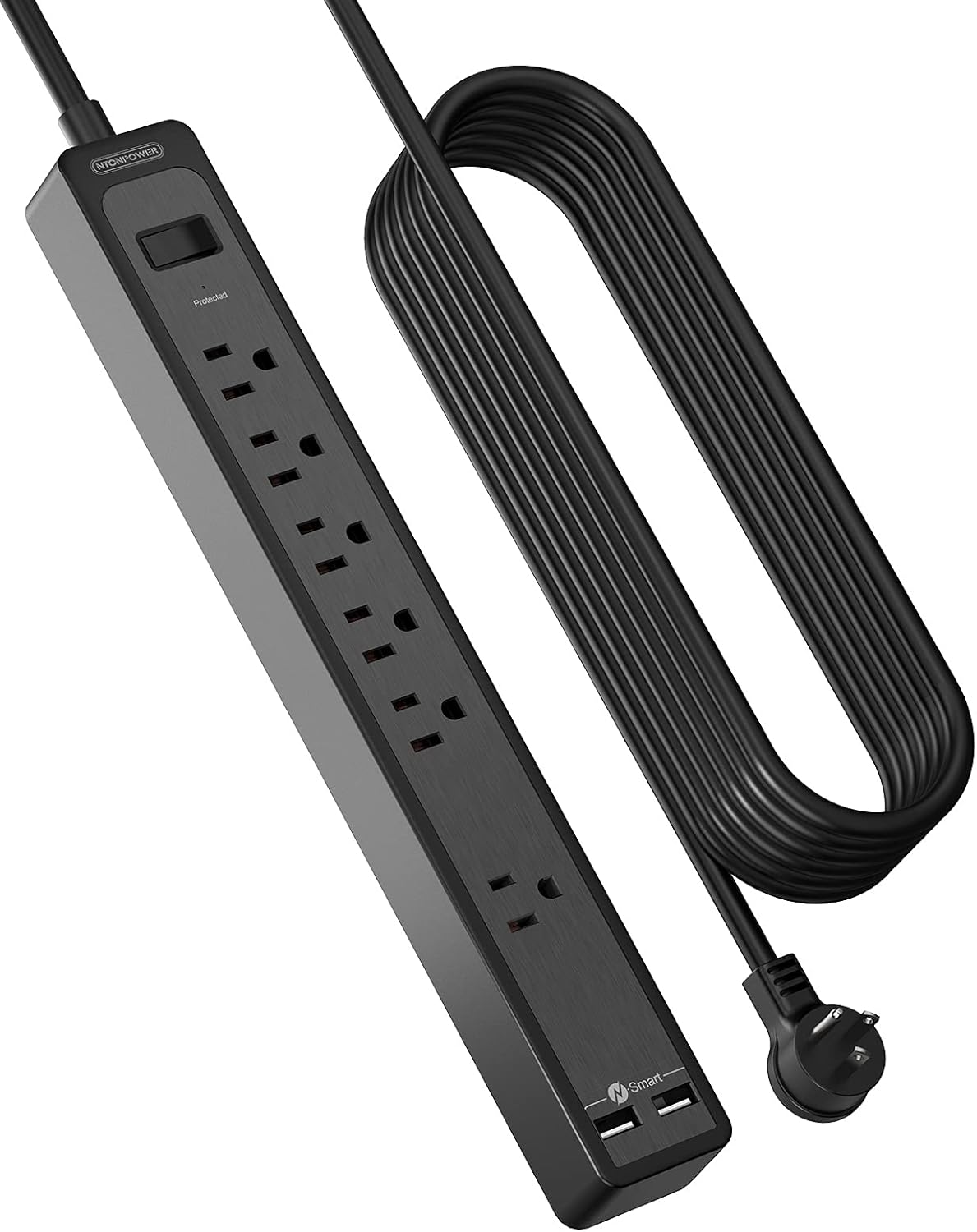 Surge Protector Power Strip, NTONPOWER Extension Cord 25 Ft