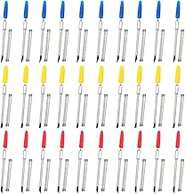 AFUNTA 30 piezas 30/45/60 grados cuchillo de trinchar vinilo cortador plóter cuchillas de corte para CB09 CB09U Graphtec - Azul, amarillo, rojo