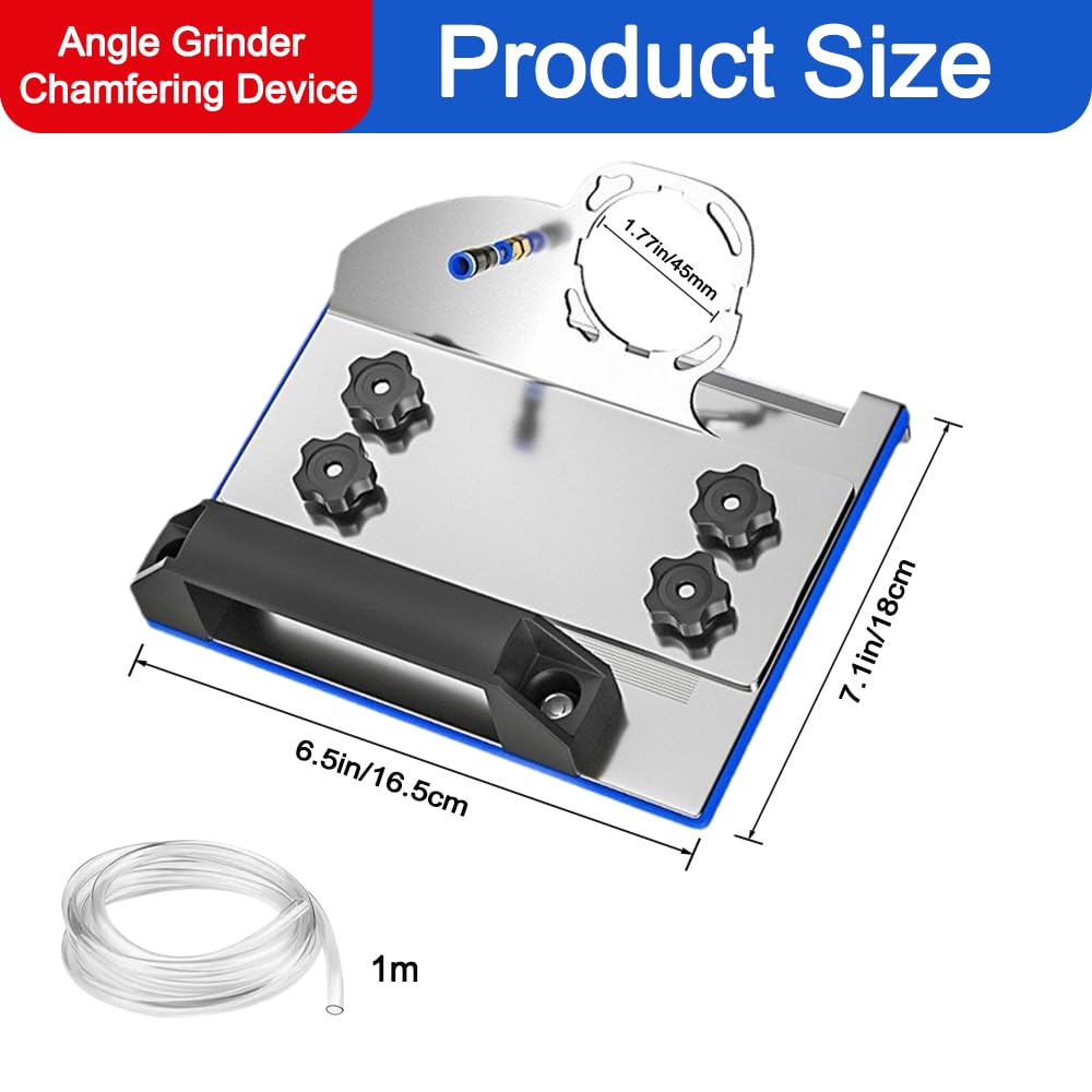 Supporto per Smerigliatrice Angolare,Supporto per Smerigliatrice per Tipo 100,Taglio 45 Gradi Piastrelle Supporto Utensile per Smussatura con Tubo per Falegnami, Piastrelle, Gesso