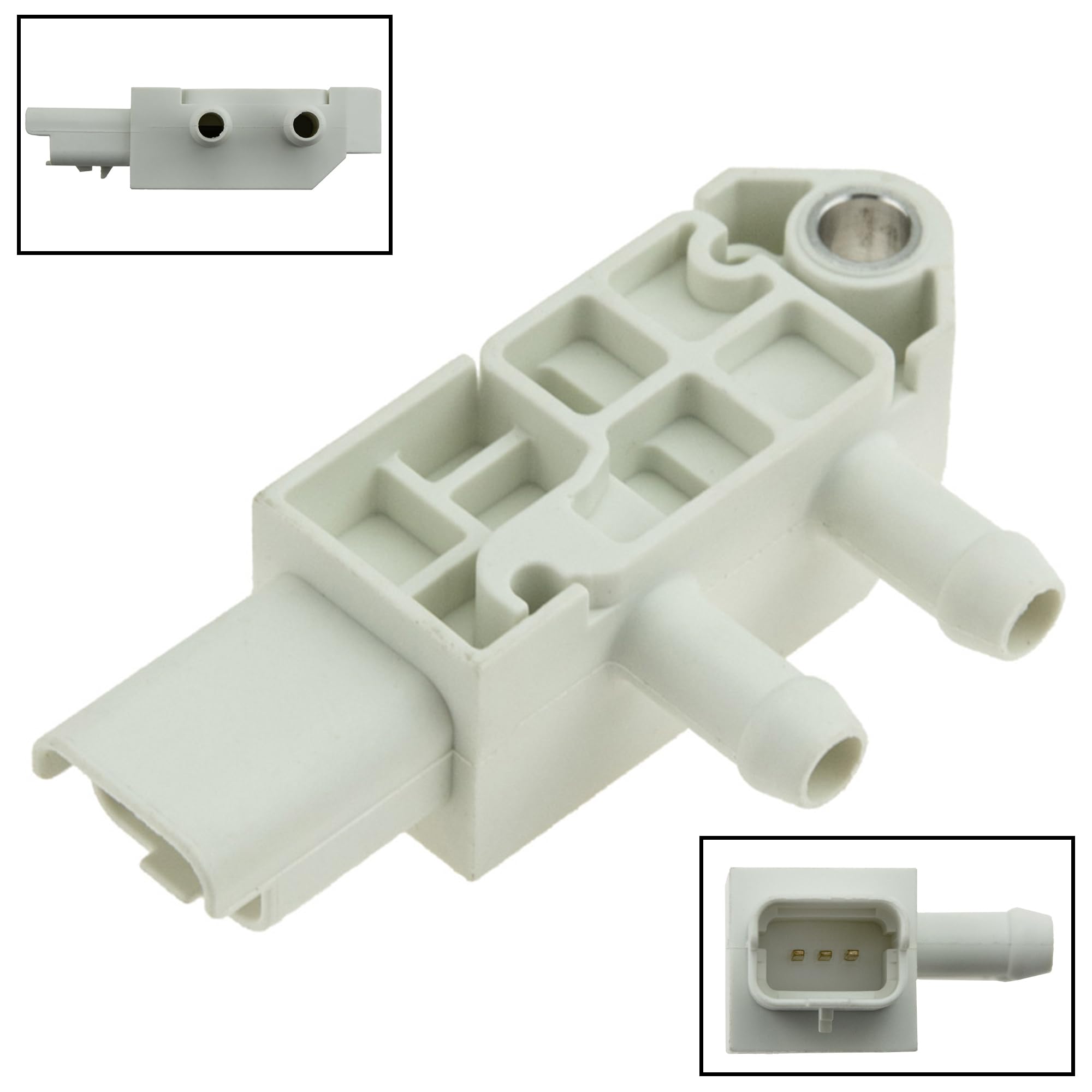 Partsline Capteur de pression d'échappement compatible avec Berlingo, C3, C4, 2008, 208, 3008, 308, 5008, 508, Partner, Clio 4, Mégane 4-208156551R