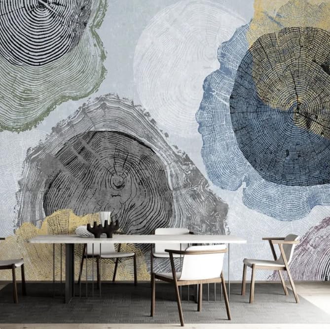 Papier peint panoramique 3D bois pour moderniser un mur blanc sans travaux de rénovation